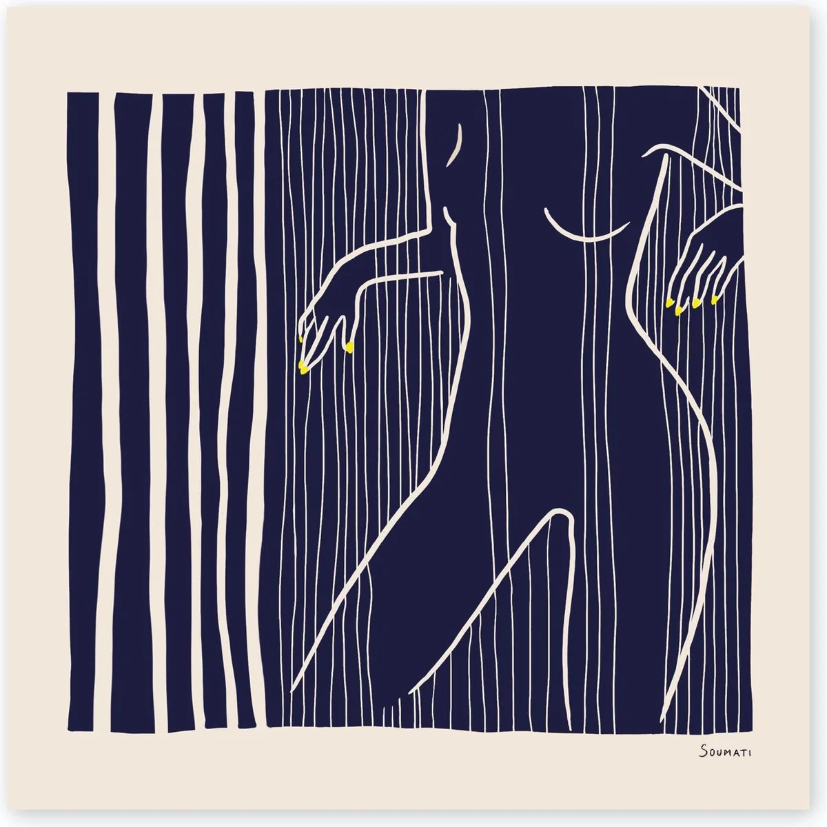 At Night Limited Edition Art Print 30 X 30Cm Soumati Studio