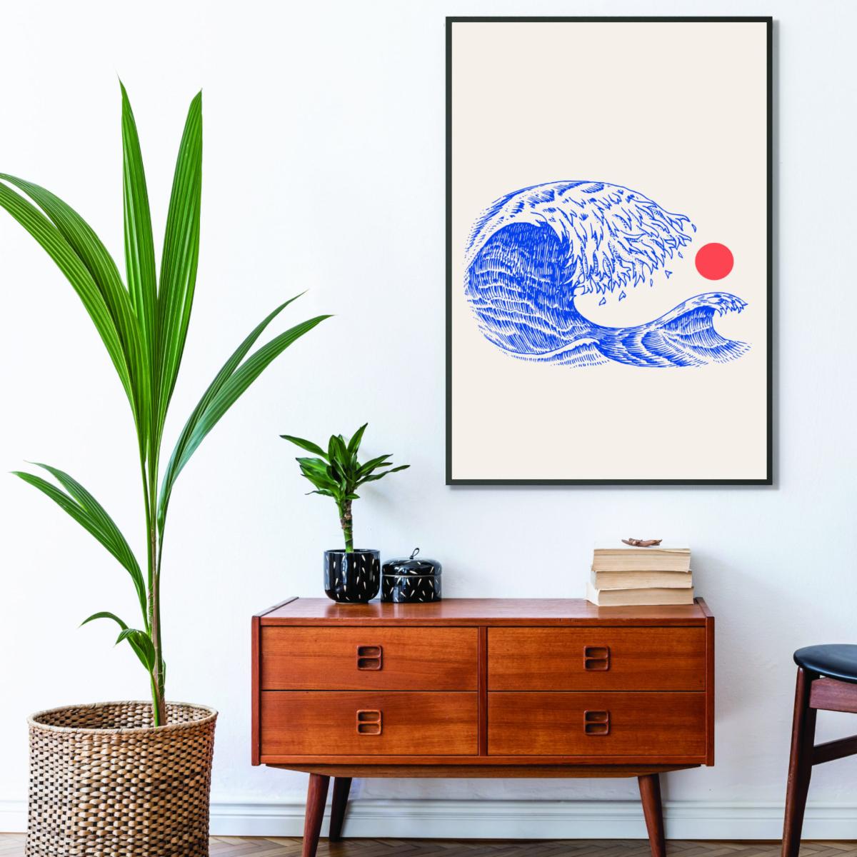 Blue The Wave Ii A1 594 X 841Mm Stanley Print House – image 3