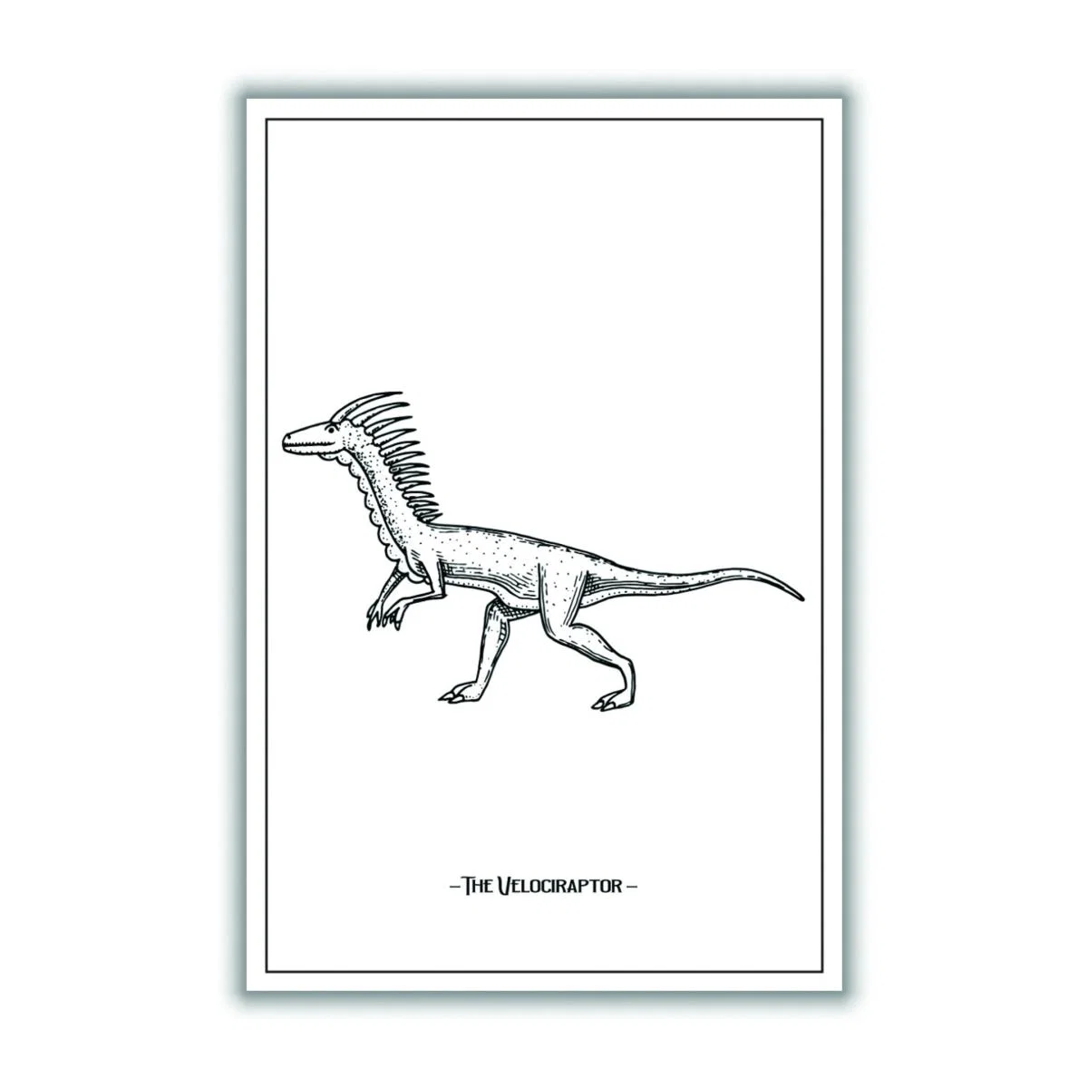 Black The Velociraptor A1 594 X 841Mm Stanley Print House – image 3