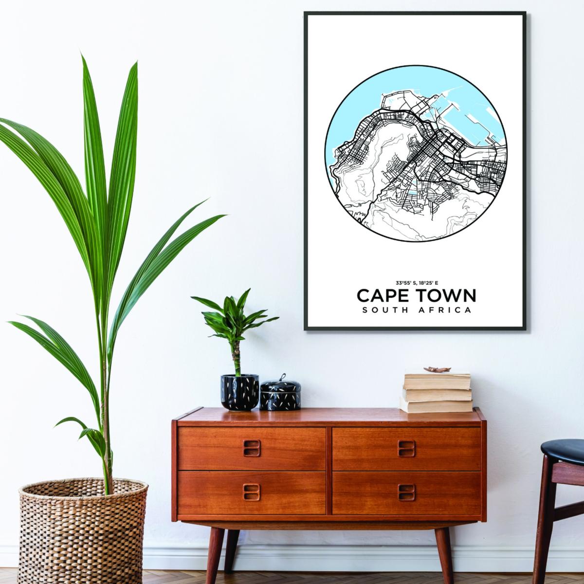 Blue Map Of Cape Town Large Stanley Print House – image 3