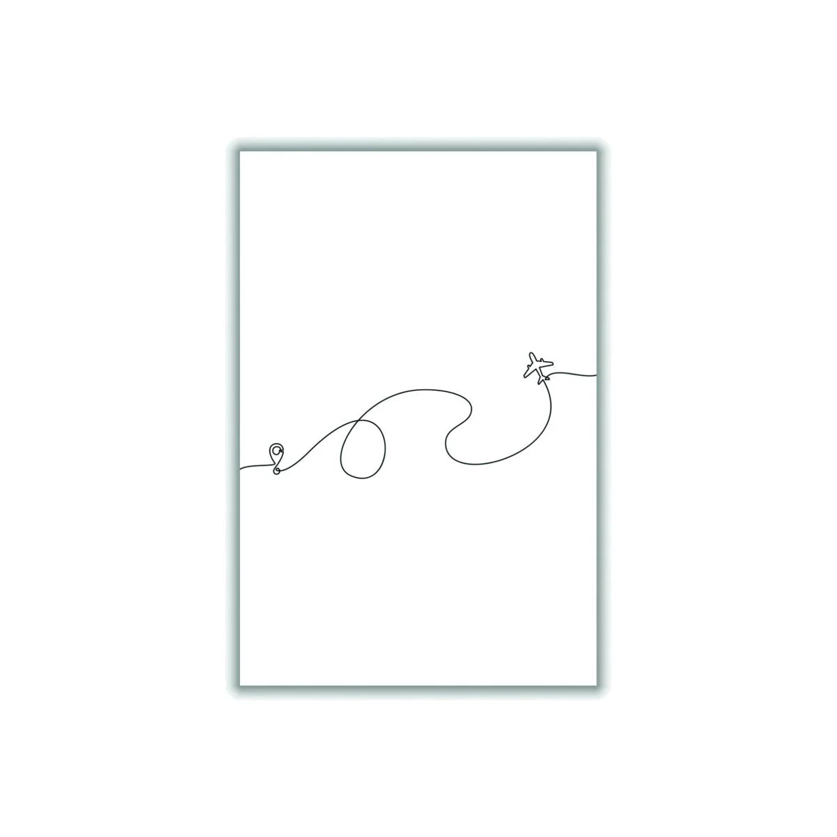 Black Airplane Line Drawing Extra Large Stanley Print House – image 1