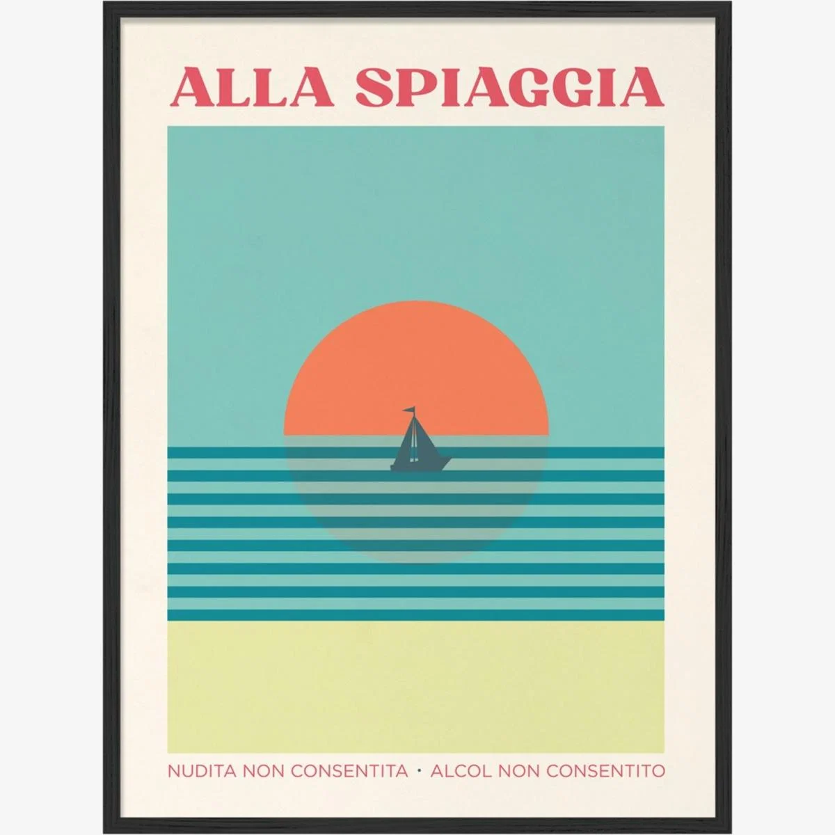 Alla Spiaggia Italian Beach Print Places & Spaces Art Co. – image 1