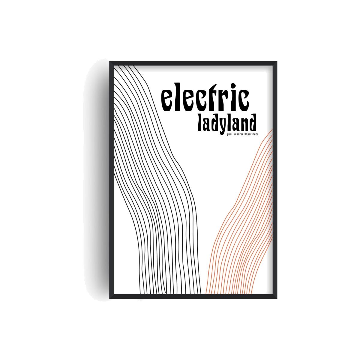 Electric Ladyland Jimi Hendrix Inspired Retro Giclée Art Print A3 297 X 420Mm Fanclub – image 1