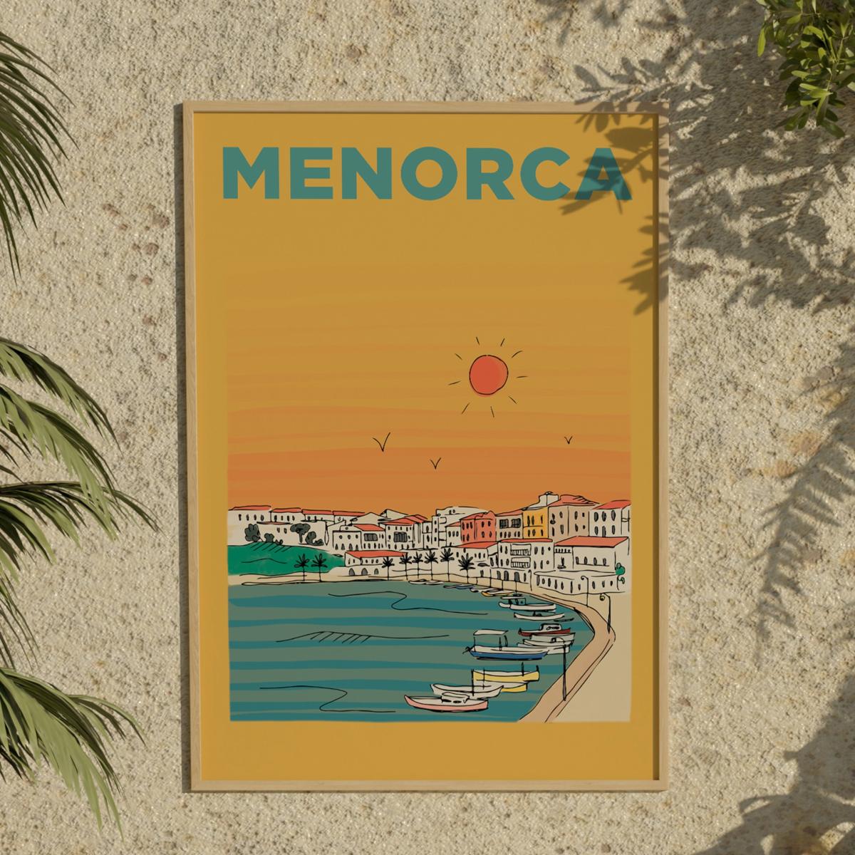 Yellow / Orange Menorca Summer Escapes Print Places & Spaces Art Co. – image 3