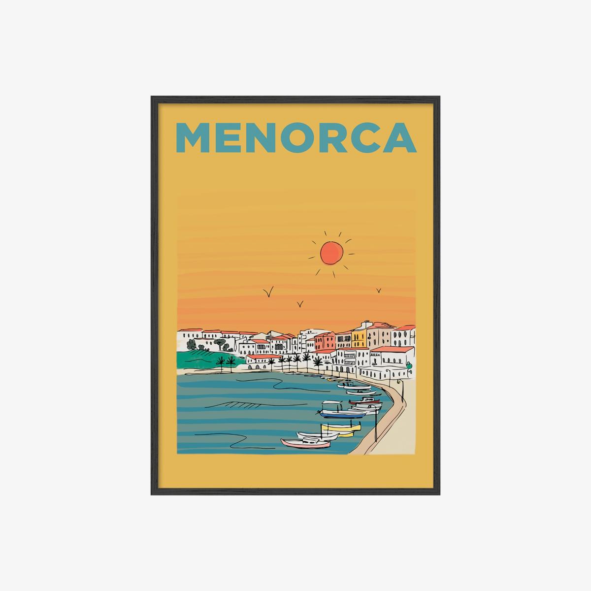 Yellow / Orange Menorca Summer Escapes Print Places & Spaces Art Co. – image 1