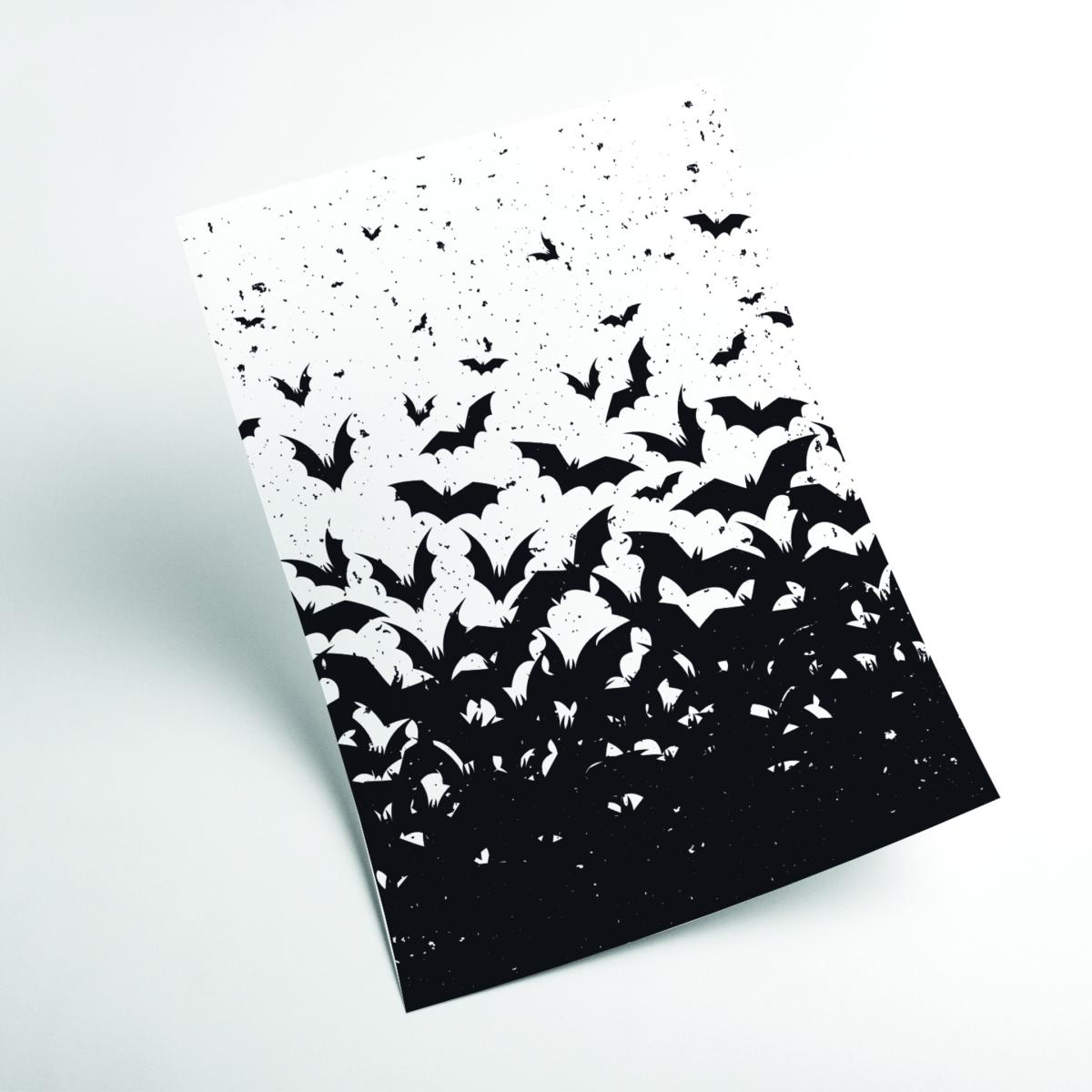 Black Look At All These Bats A4 210 X 297Mm Stanley Print House – image 2
