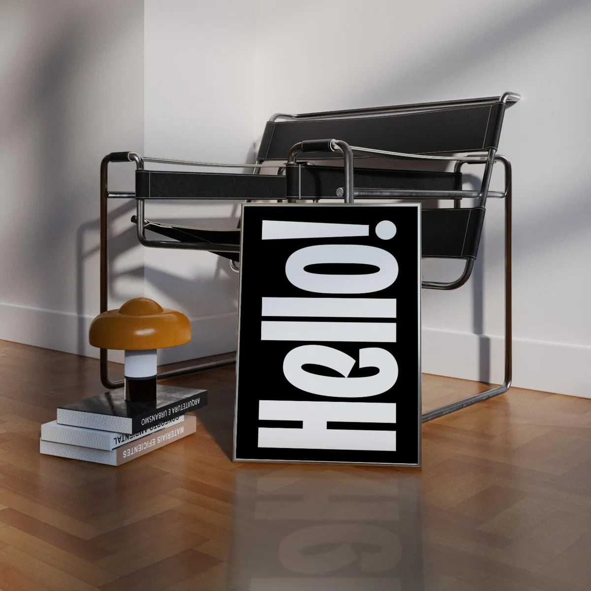 Black Hello A3 Poster Print Sofe Store – image 2