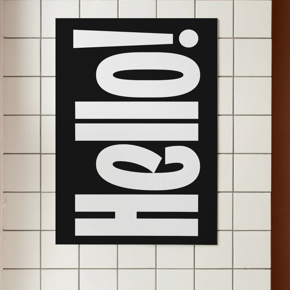 Black Hello A3 Poster Print Sofe Store – image 3