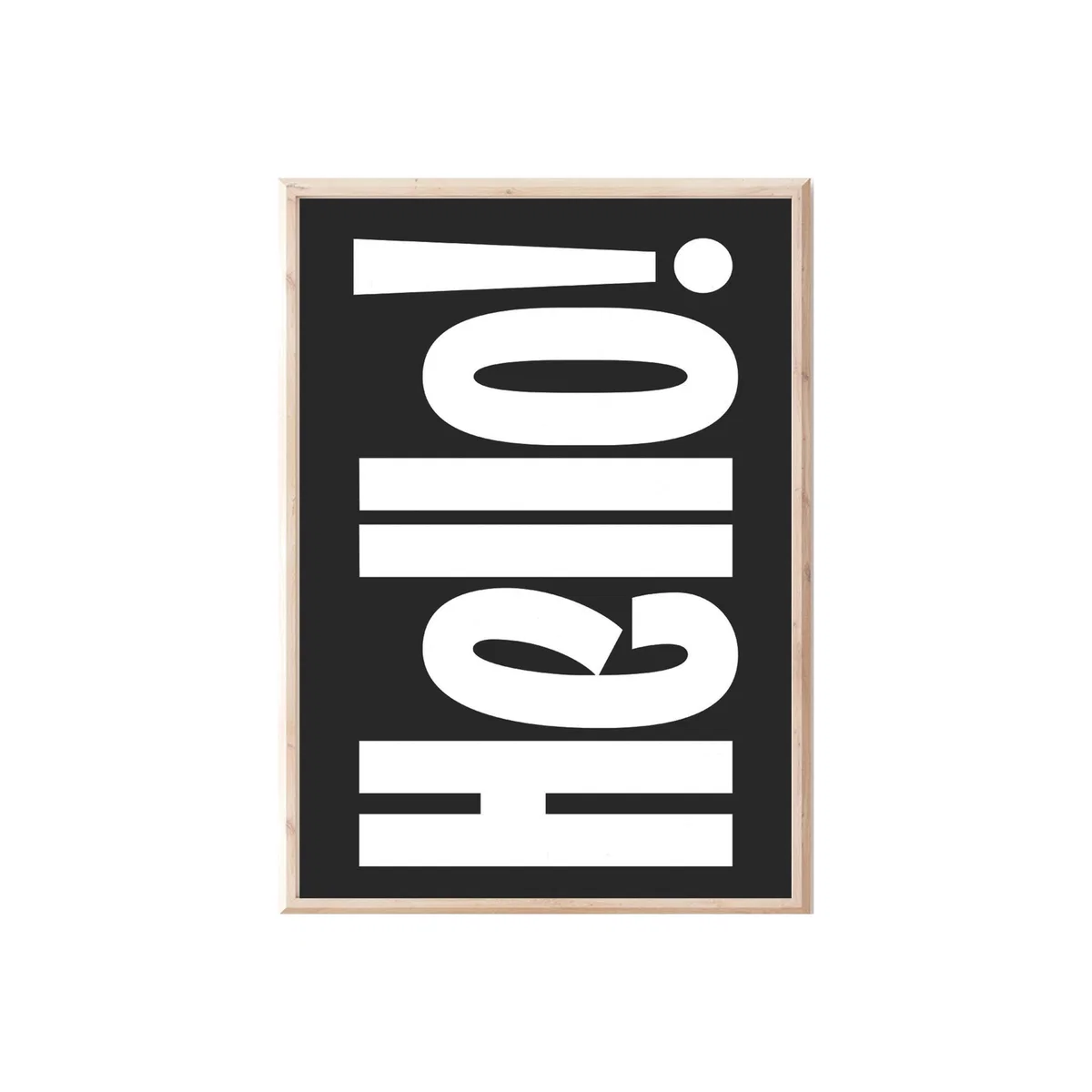 Black Hello A3 Poster Print Sofe Store – image 1