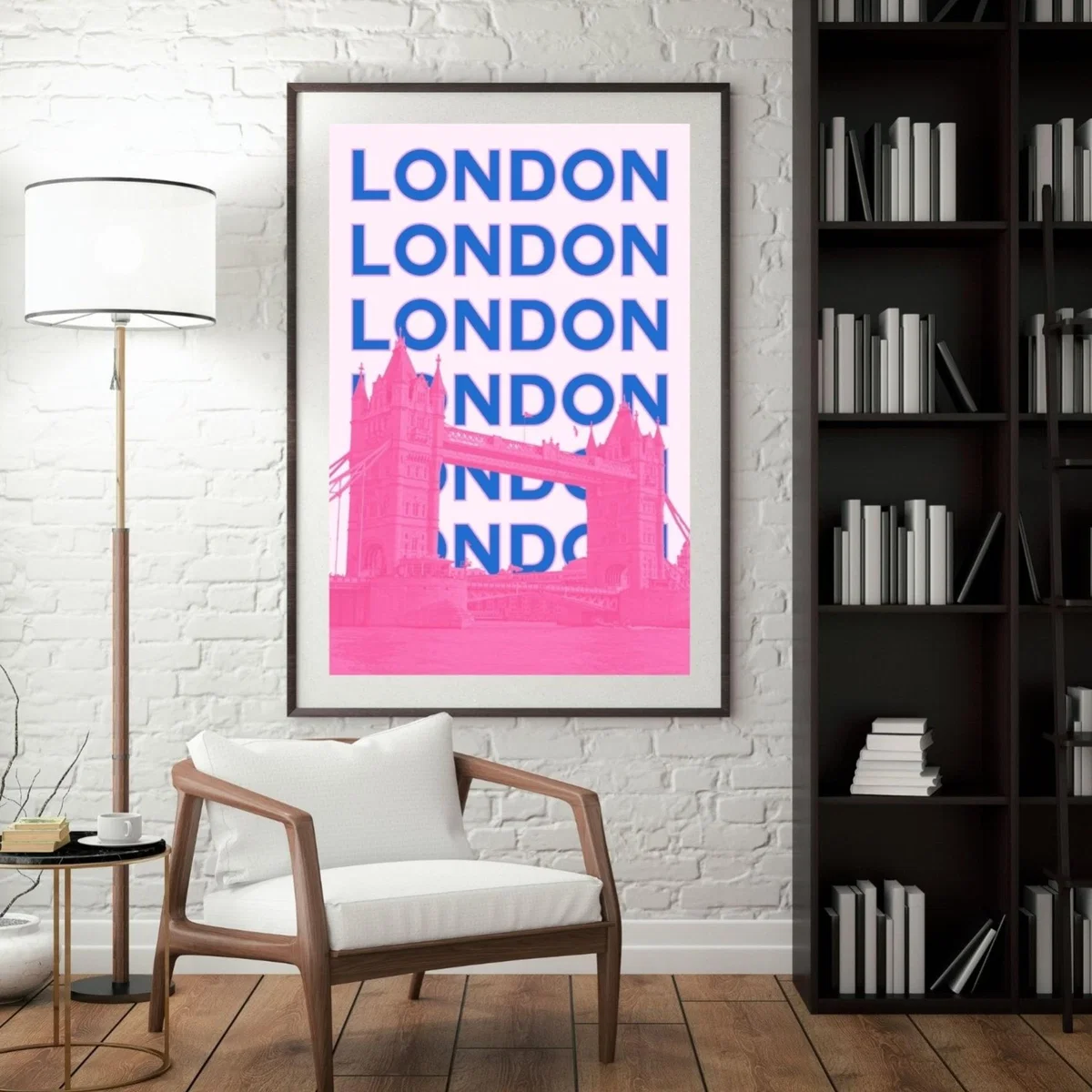 Pink / Purple London Bridge Glamour Poster | Artchi – image 3