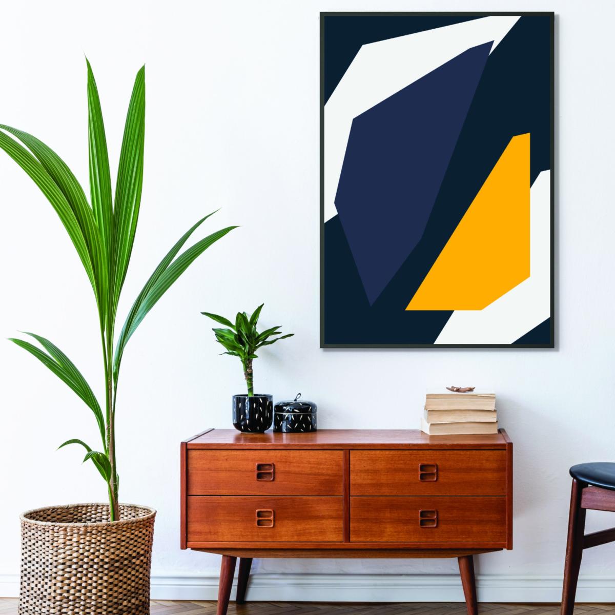 Yellow / Orange Vibrant Geometric Shapes 2 Small Stanley Print House – image 3
