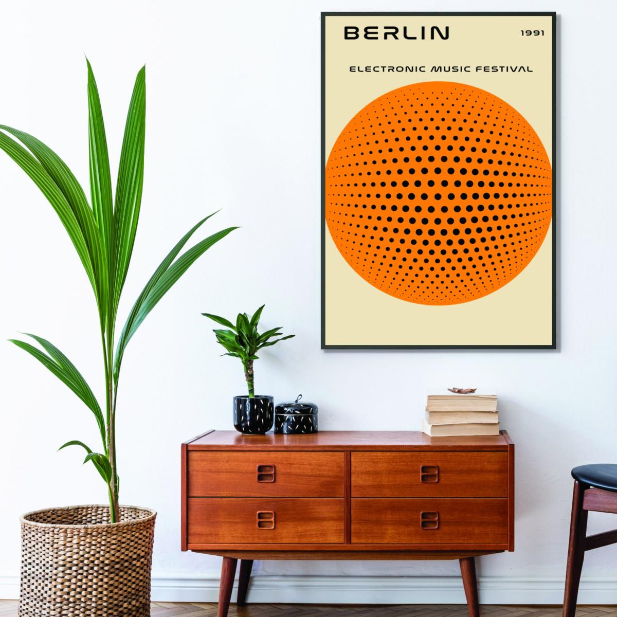 Yellow / Orange Berlin Electronic Music Festival A1 594 X 841Mm Stanley Print House – image 3