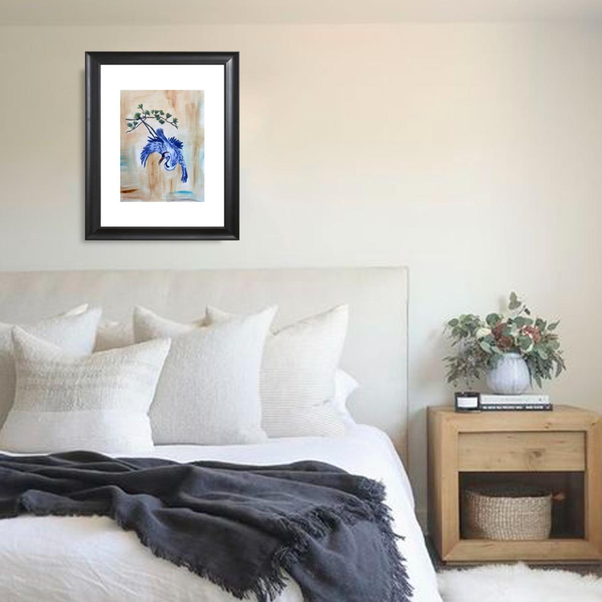 Art Print Japanese Crane In Pine Limited Edition Catchii – image 2