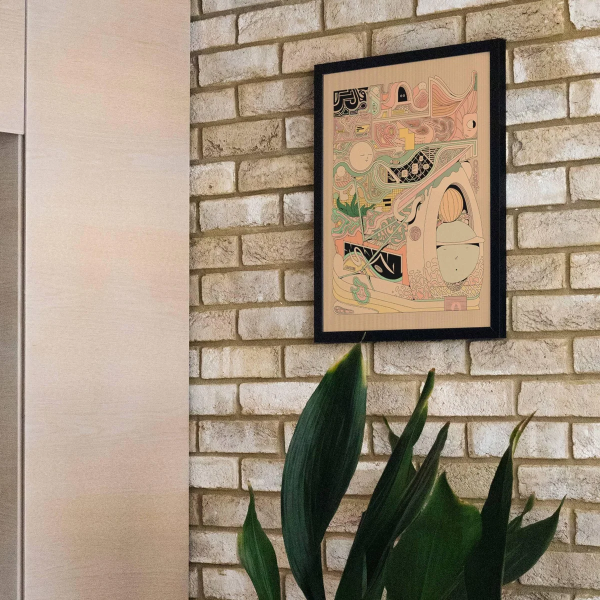 Neutrals Ashoe - Abstract Illustration Art Print - Small | 12 X 16" | East Side Studio London – image 2