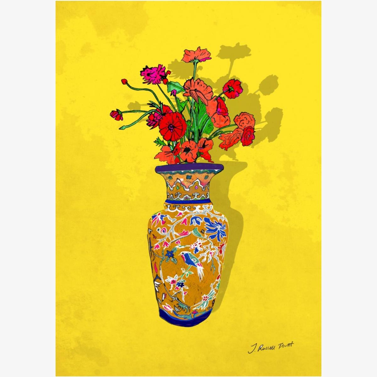 Vase Of Poppies Signed Print A4 210 X 297Mm Jessica Russell Flint – image 1