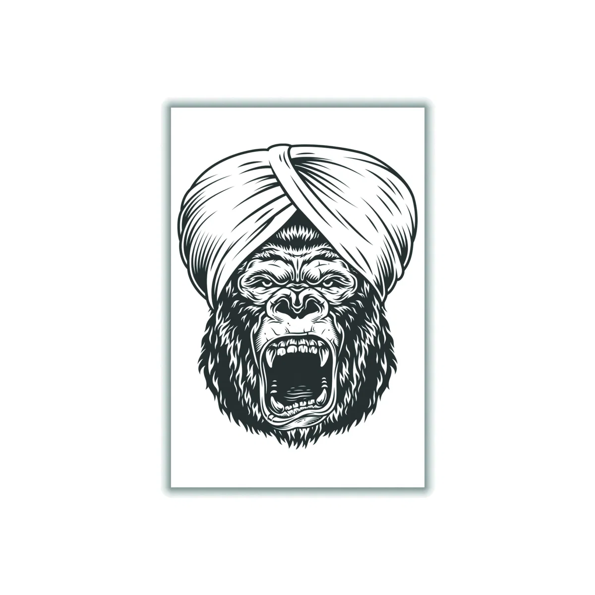 Black Wise Gorilla Small Stanley Print House – image 1
