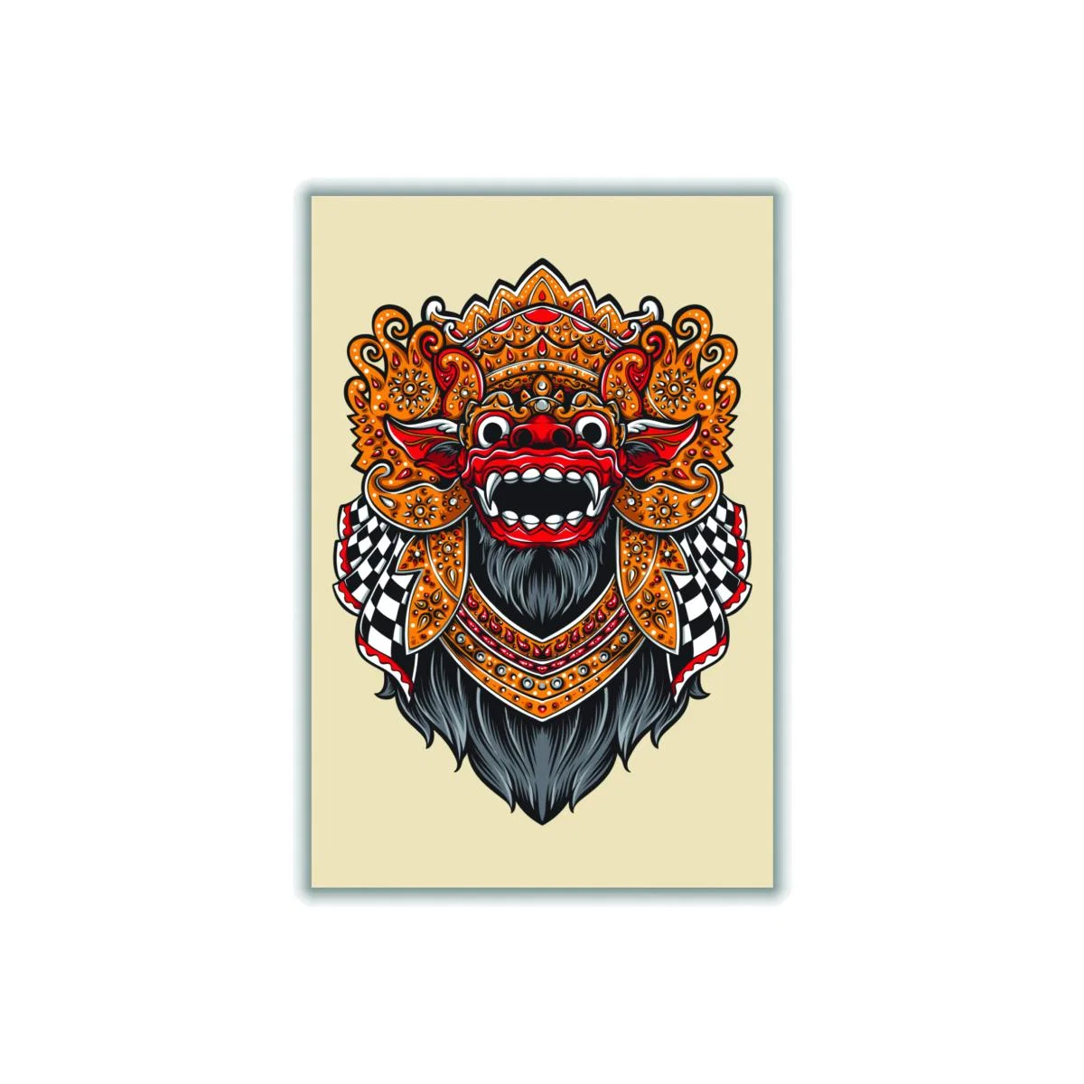 Yellow / Orange Balinese Mythology A4 210 X 297Mm Stanley Print House – image 1