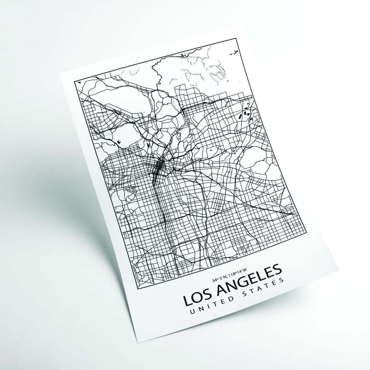 Black Map Of Los Angeles United States Xxs Stanley Print House – image 2