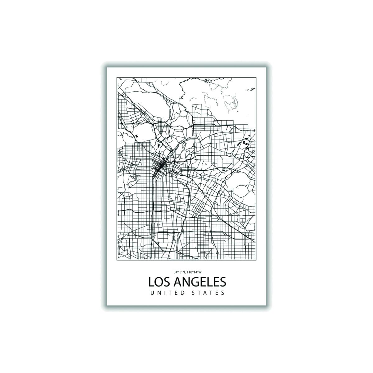 Black Map Of Los Angeles United States Xxs Stanley Print House – image 1