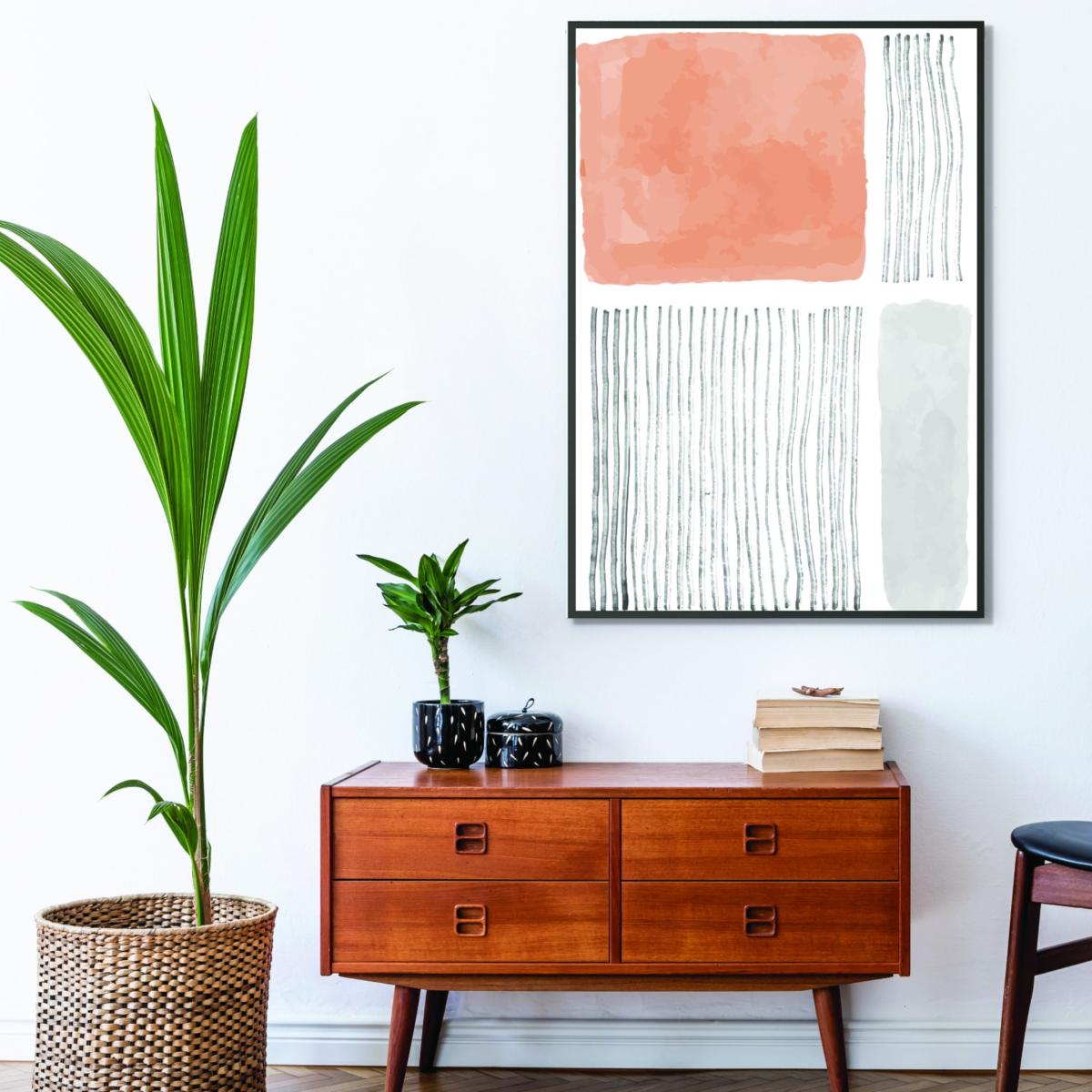Yellow / Orange Watercolor Lines Series #2 A2 420 X 594Mm Stanley Print House – image 3