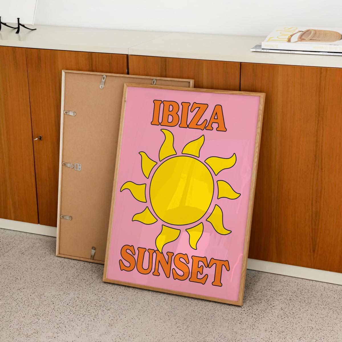 Pink / Purple / Yellow A3 Ibiza Sunset Print Sofe Store – image 2