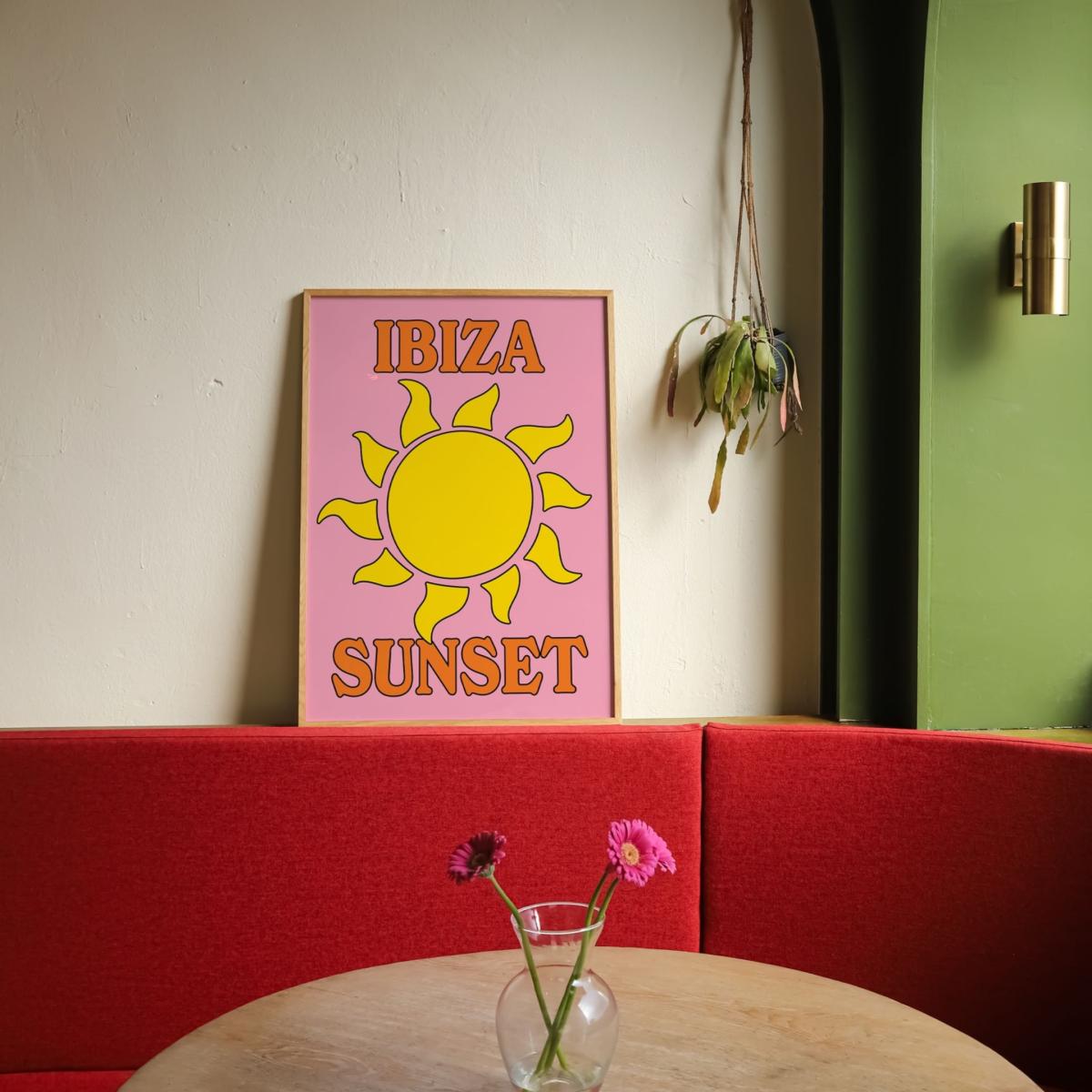 Pink / Purple / Yellow A3 Ibiza Sunset Print Sofe Store – image 4