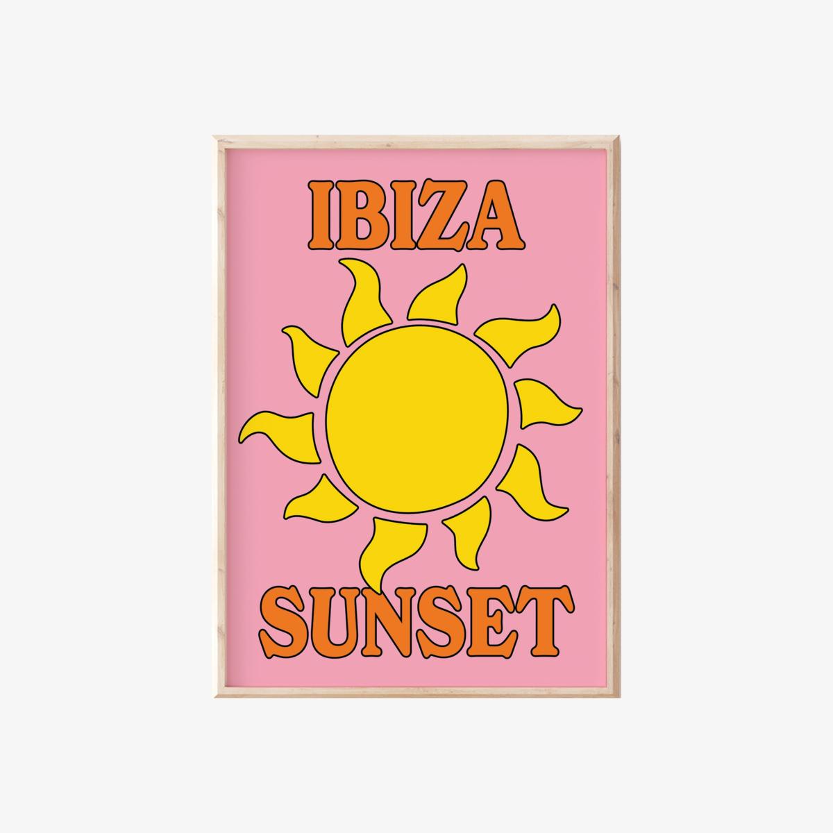 Pink / Purple / Yellow A3 Ibiza Sunset Print Sofe Store – image 1