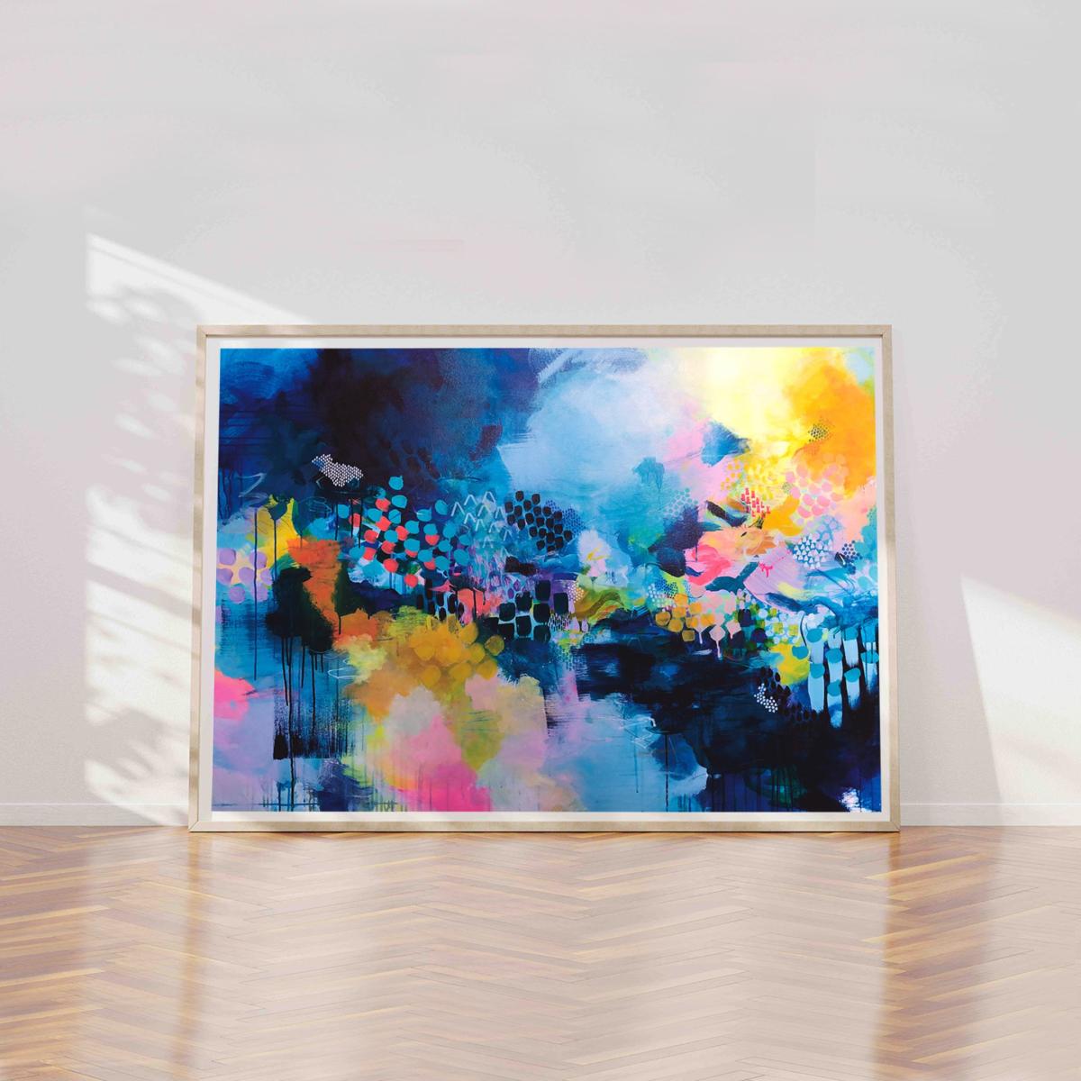 Blue Riviera- Abstract Print Jessica Slack Studio – image 2
