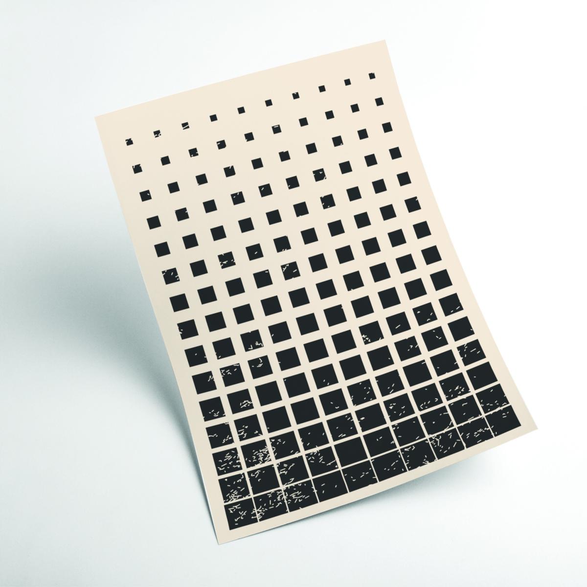 Black Minimal Halftone Shapes #1 Extra Small Stanley Print House – image 2