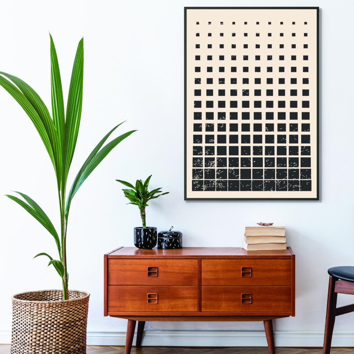 Black Minimal Halftone Shapes #1 Extra Small Stanley Print House – image 3
