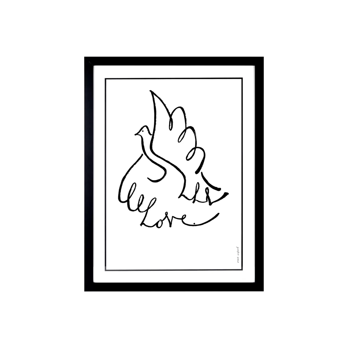 Black Love - Line Art Print A3 A3 297 X 420Mm Byam England – image 1