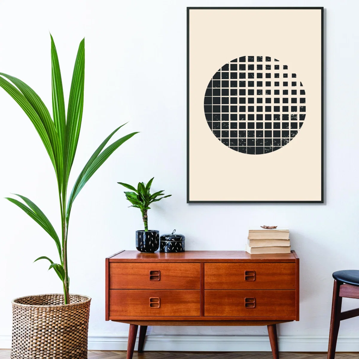 Black Minimal Halftone Shapes #2 A2 420 X 594Mm Stanley Print House – image 3