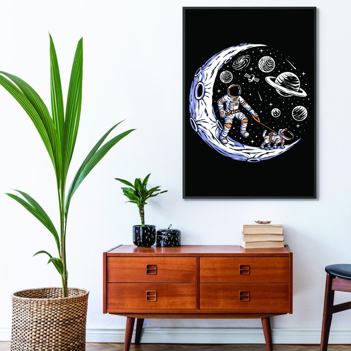 Black Doggie Moon Walks A1 594 X 841Mm Stanley Print House – image 3