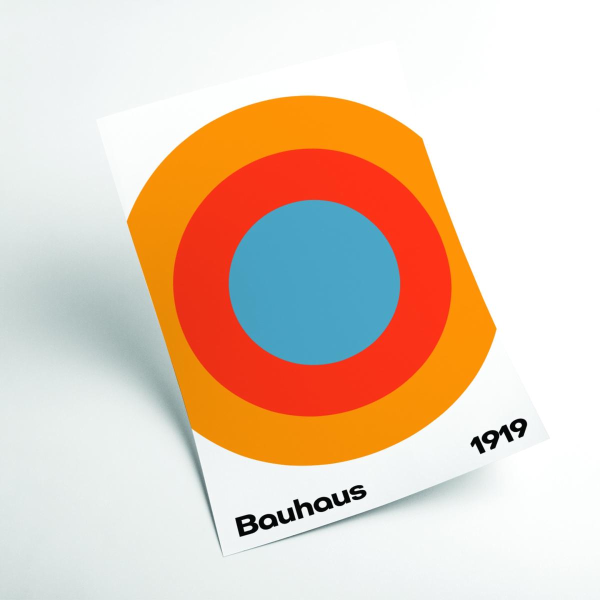 Yellow / Orange Bauhaus Circle A1 594 X 841Mm Stanley Print House – image 2