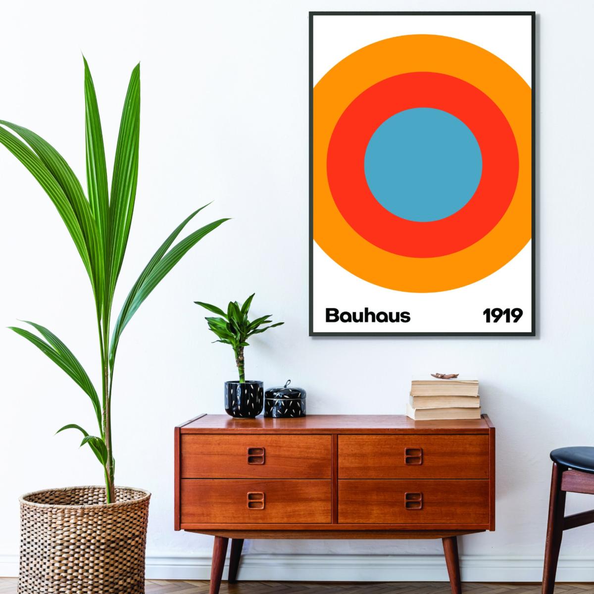 Yellow / Orange Bauhaus Circle A1 594 X 841Mm Stanley Print House – image 3