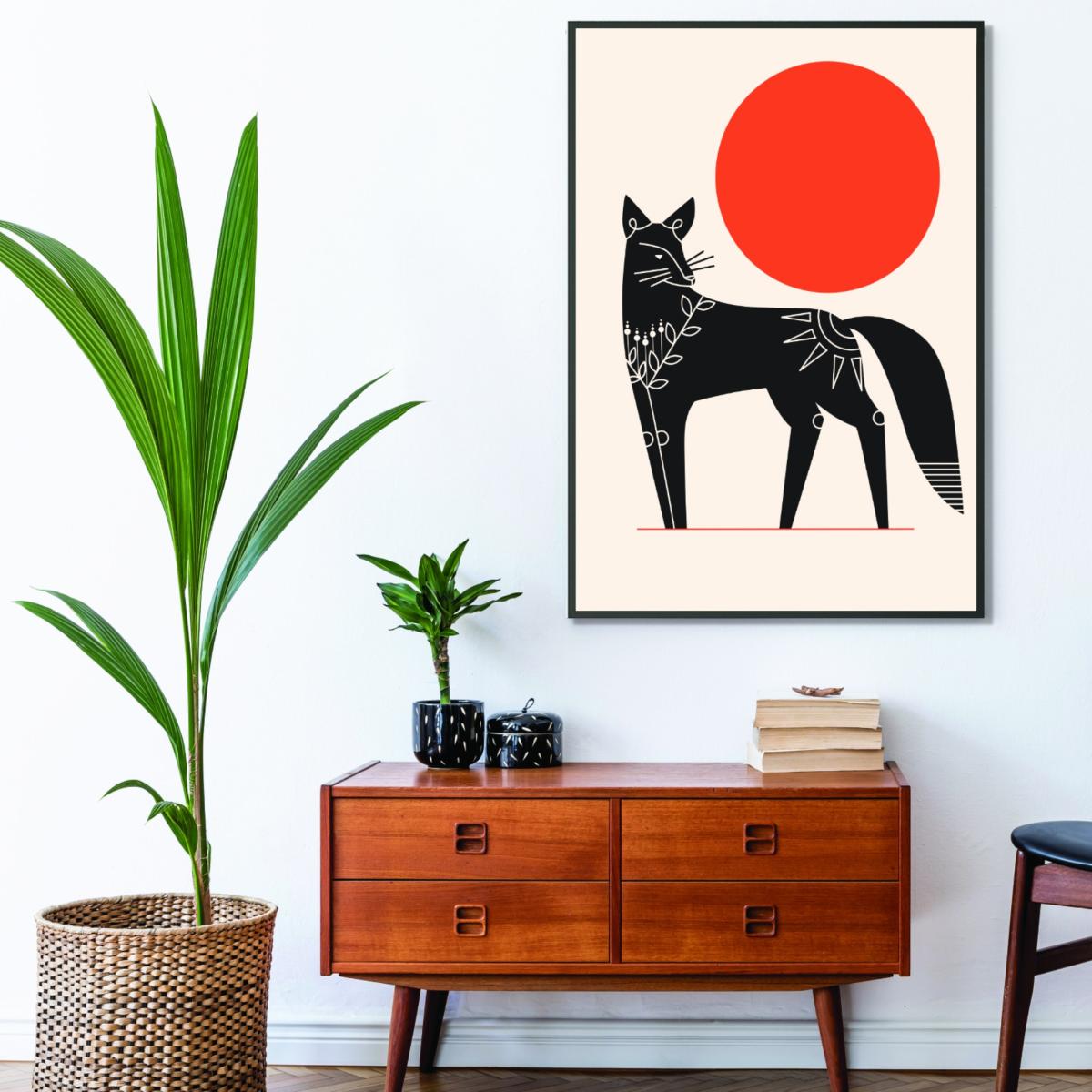 Yellow / Orange Fox And The Sun Small Stanley Print House – image 3