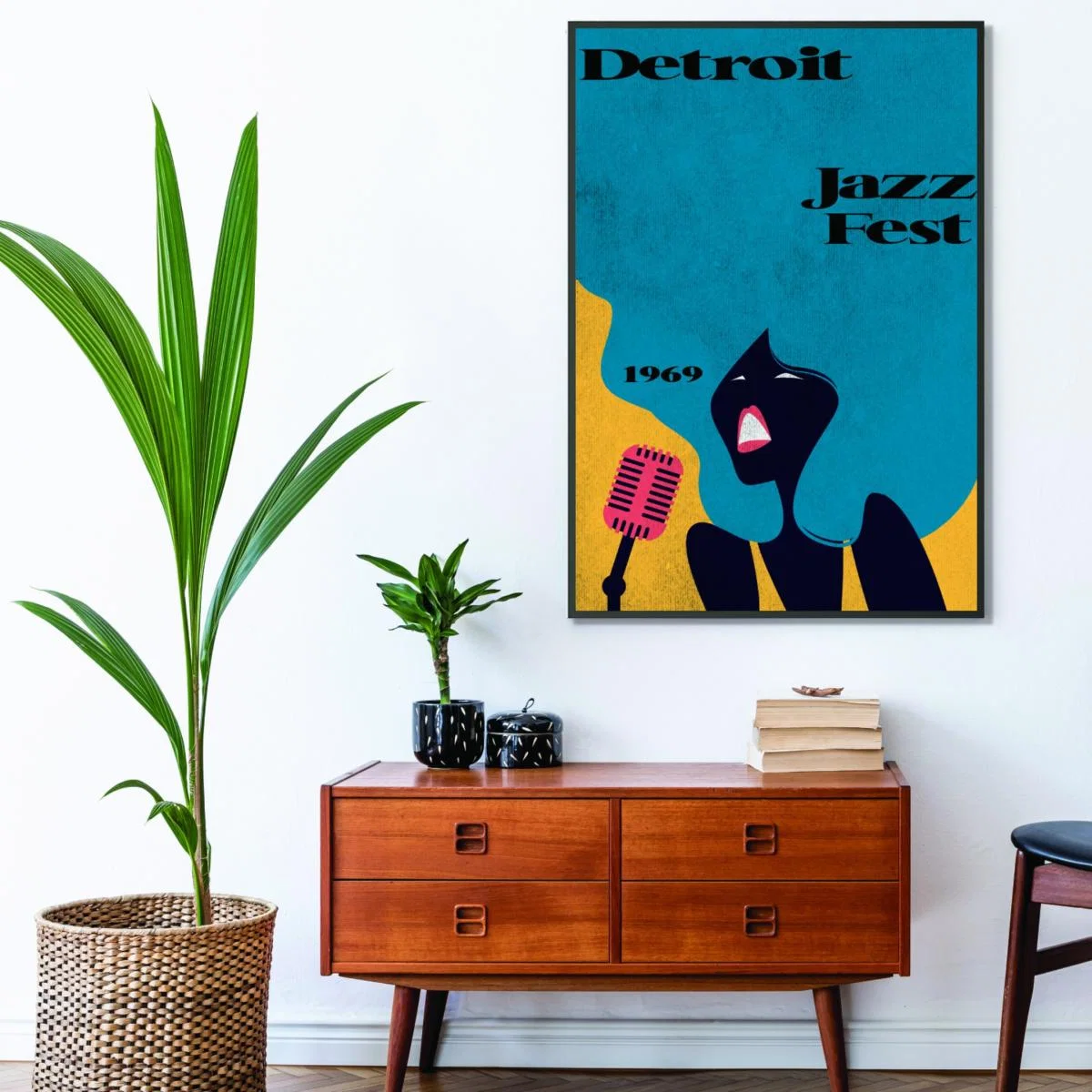 Blue Detroit Jazz Fest 1969 A1 594 X 841Mm Stanley Print House – image 3