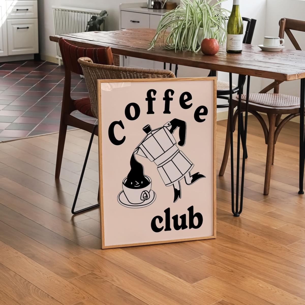Neutrals A3 Cream Coffee Club Print Sofe Store – image 3