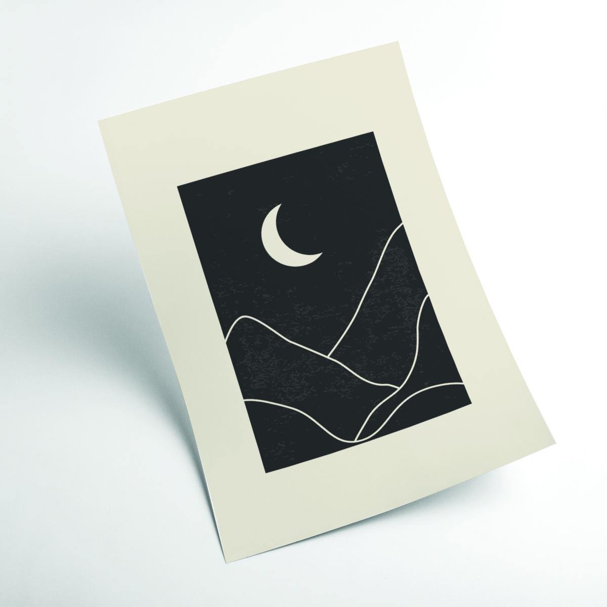 Black Minimal Mountains 7 Medium Stanley Print House – image 2
