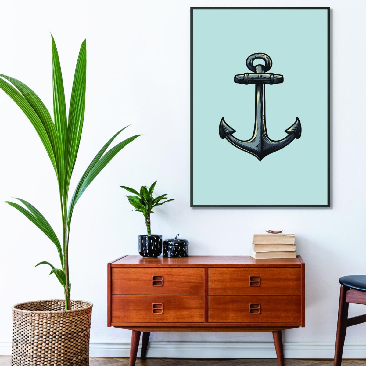Grey Ship's Anchor A4 210 X 297Mm Stanley Print House – image 3
