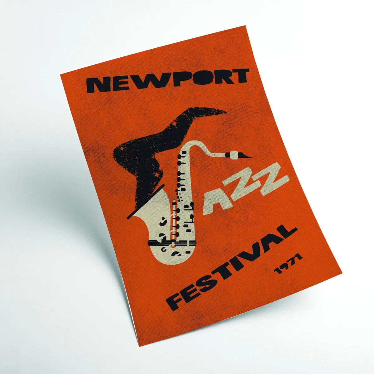 Yellow / Orange Newport Jazz Festival A2 420 X 594Mm Stanley Print House – image 2