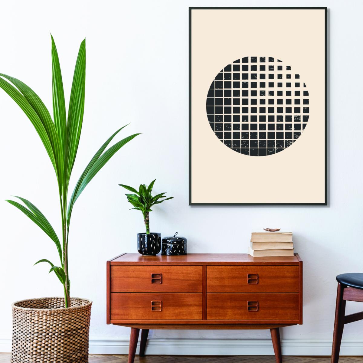 Black Minimal Halftone Shapes #2 A4 210 X 297Mm Stanley Print House – image 3