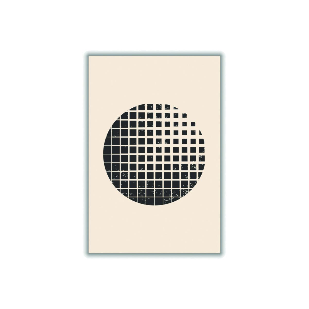 Black Minimal Halftone Shapes #2 A4 210 X 297Mm Stanley Print House – image 1