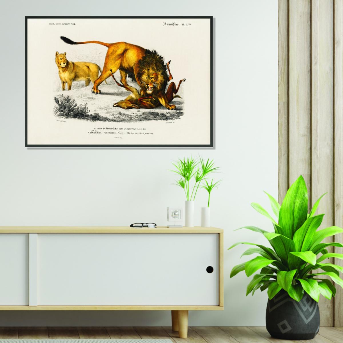 Yellow / Orange Lion Large Stanley Print House – image 3