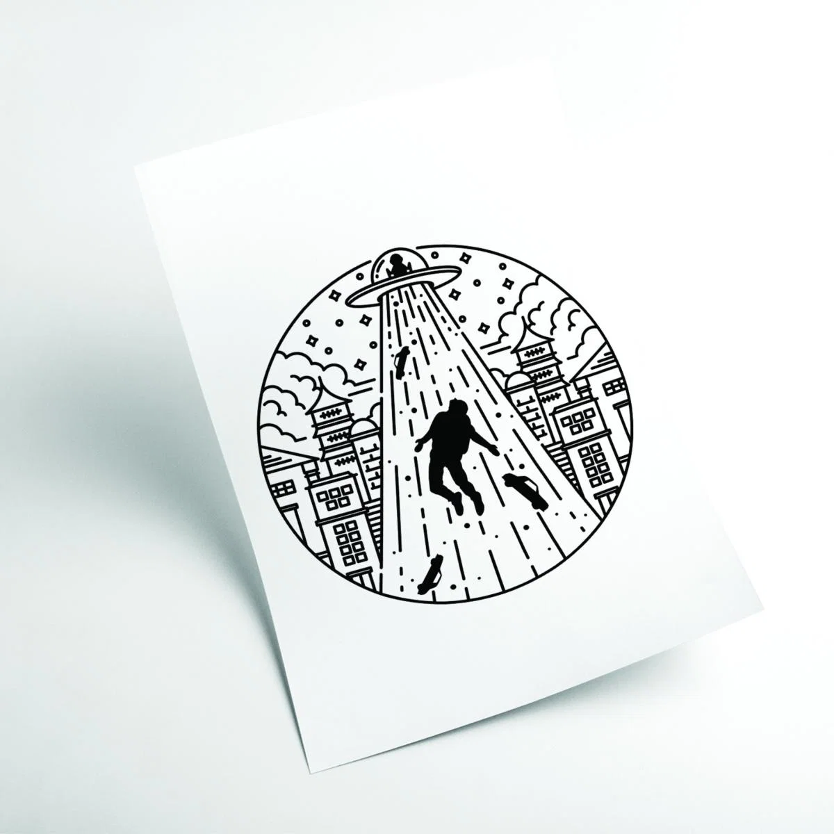Black Alien Invasion Extra Large Stanley Print House – image 2
