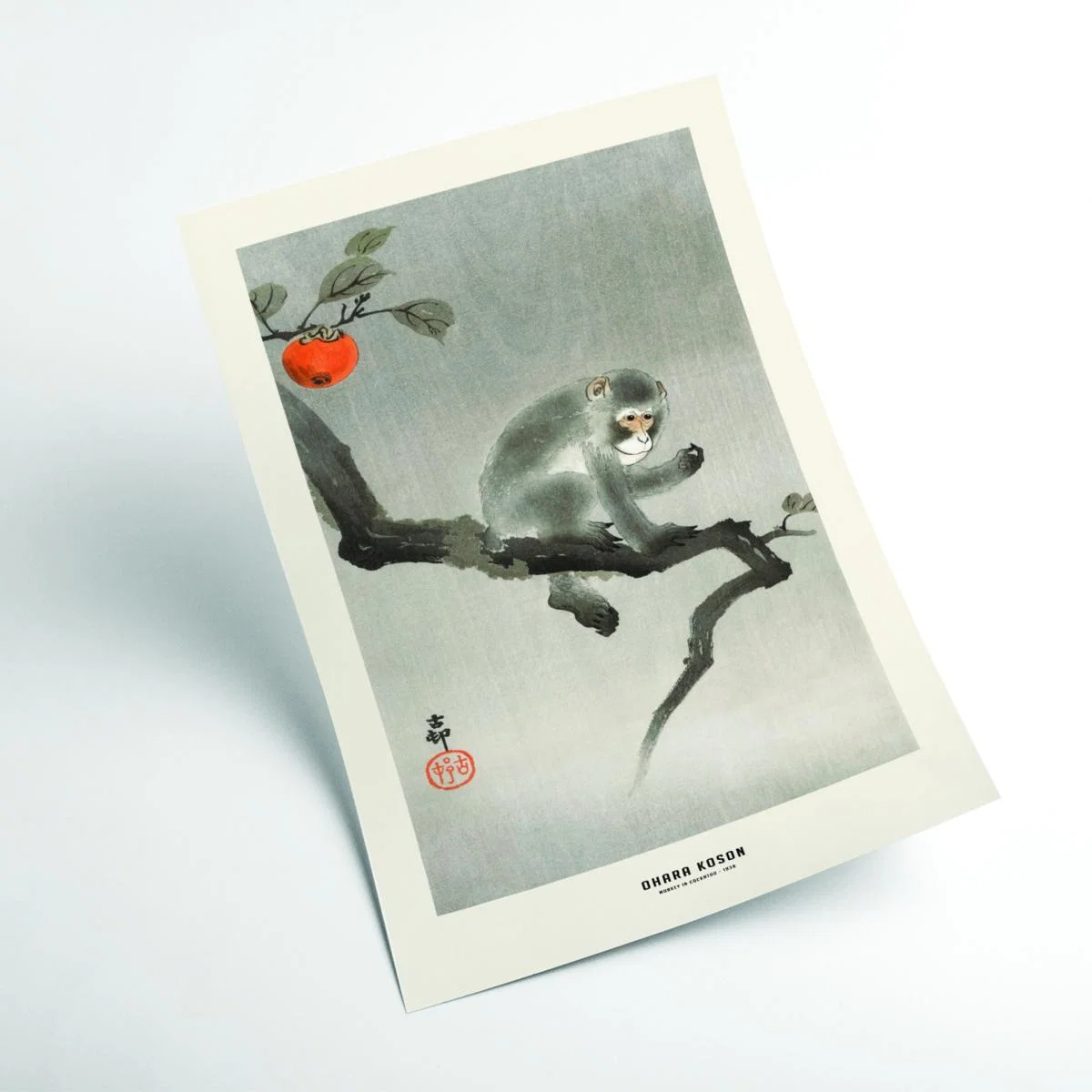 Neutrals Ohara Koson - Monkey In Cockatoo A2 420 X 594Mm Stanley Print House – image 2