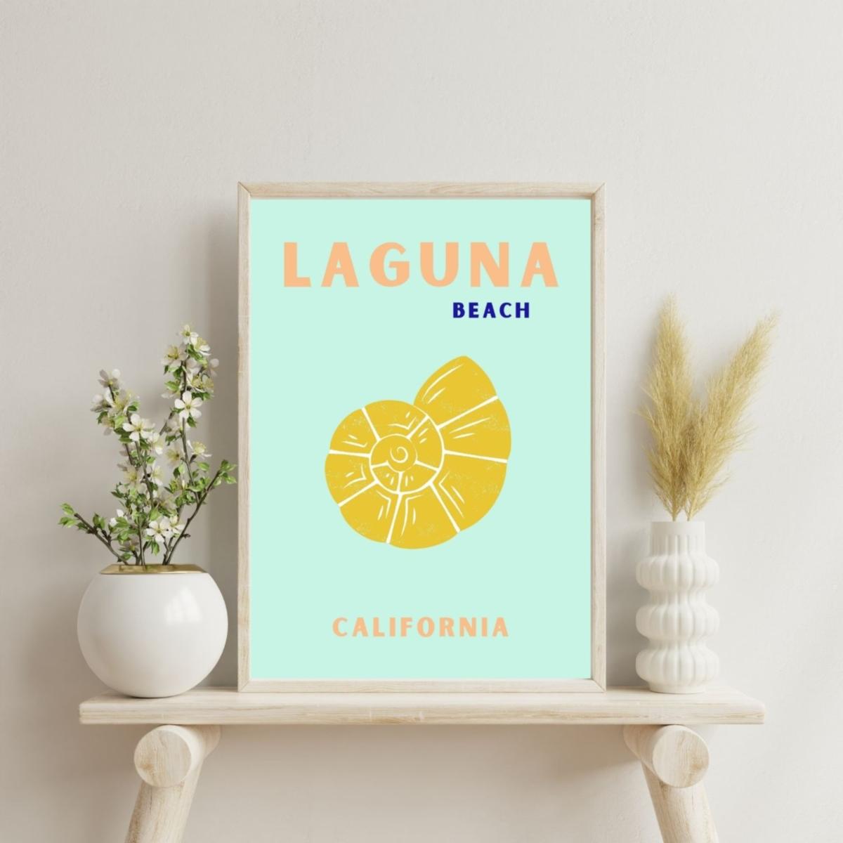 Blue Laguna Beach Shell Poster | Artchi – image 2
