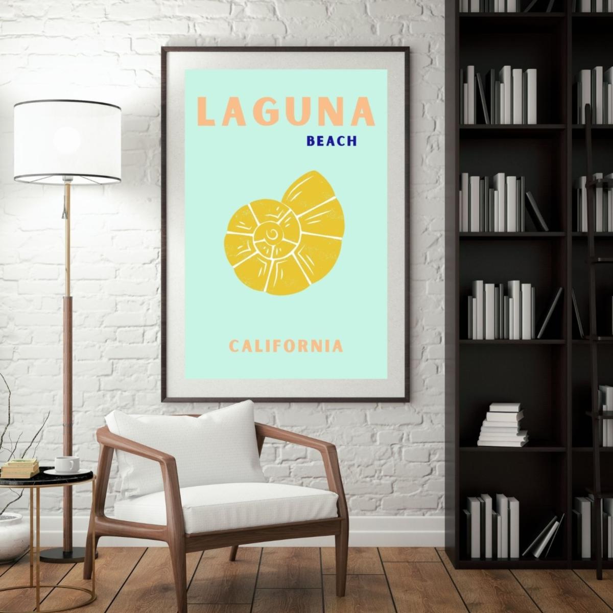 Blue Laguna Beach Shell Poster | Artchi – image 3