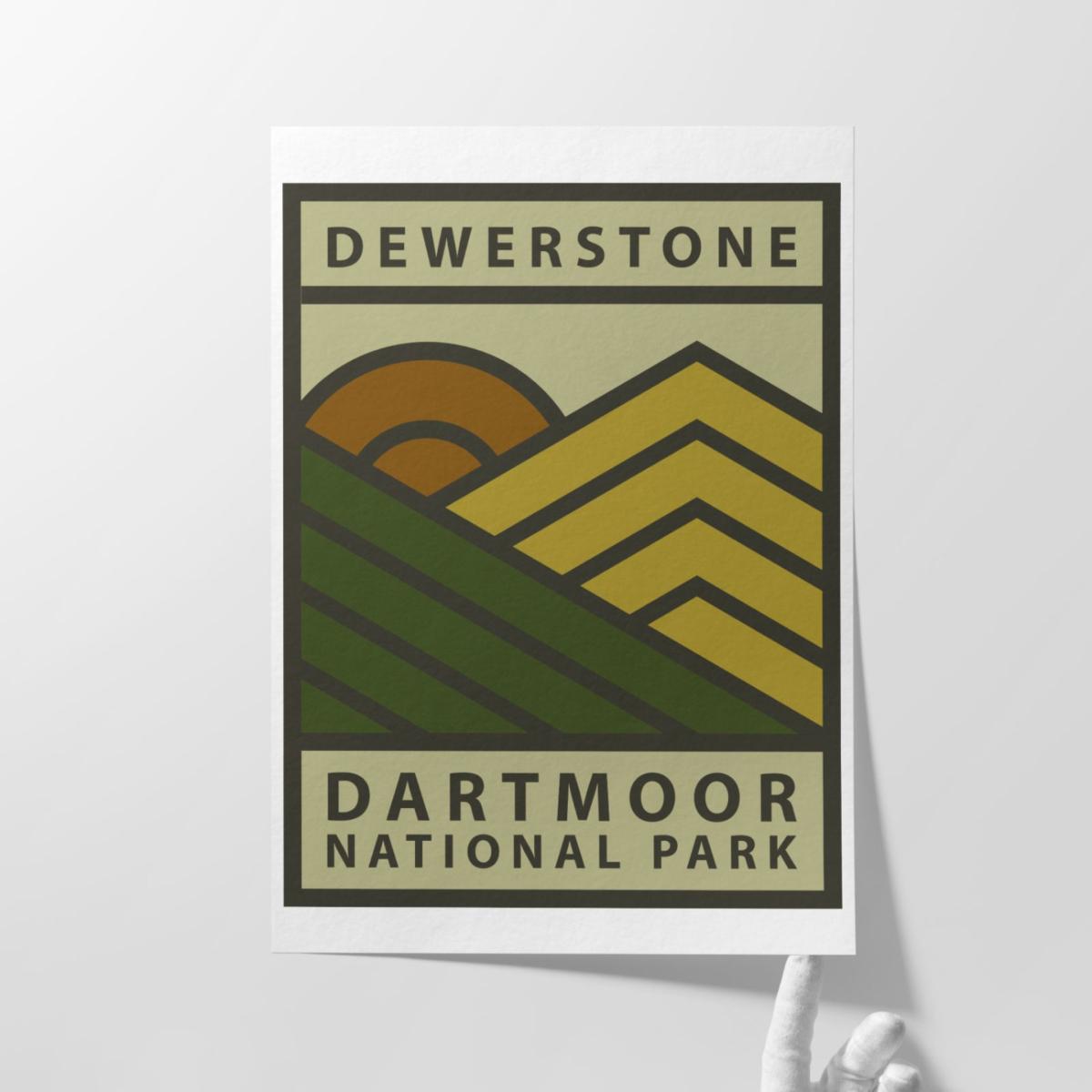 Brown / Green Outback Dartmoor Giclée Fine Art Print - Earthy - A3 | A3 | 297 X 420Mm | Dewerstone – image 3
