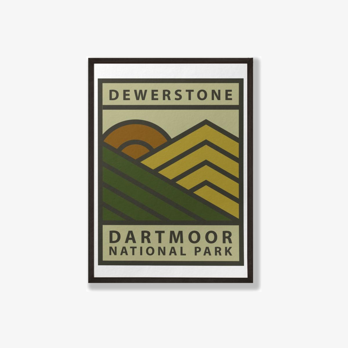 Brown / Green Outback Dartmoor Giclée Fine Art Print - Earthy - A3 | A3 | 297 X 420Mm | Dewerstone – image 1